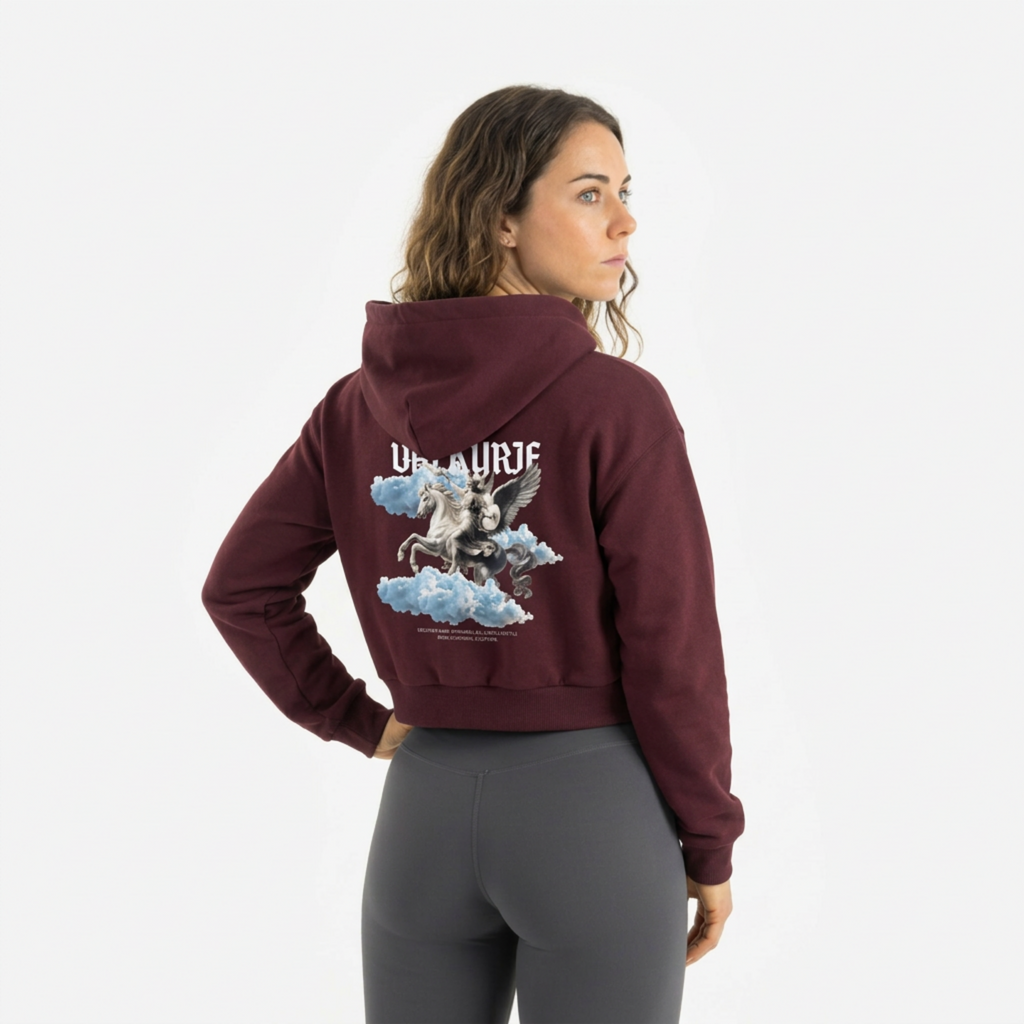 VALKYRIE - Sweat à Capuche Court Premium Unisexe